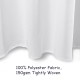 White 90-inch round tablecloth made of 100% polyester, featuring elegant surged edges for weddings and events.